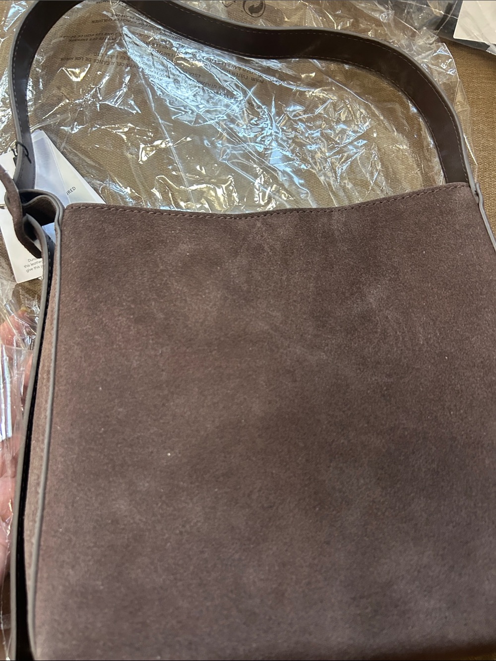 New SUEDE LEATHER SHOPPER BAG - Picture 9 of 10